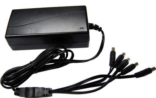 DYNAMIX 12V DC 5A CCTV Power Supply with 4-Way splitter. - Office Connect