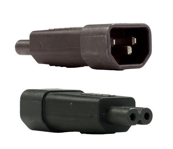 DYNAMIX IEC Male C14 to C7 N8 Female Adapter - Office Connect