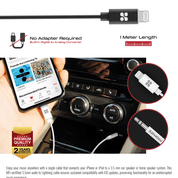 PROMATE 1m Apple MFi Certified Lightning To 3.5mm Stereo Audio - Office Connect 2018