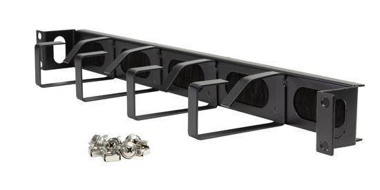 DYNAMIX 1RU 19? 40mm Recessed Brush Cable Management - Office Connect