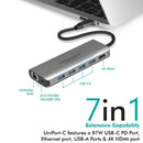 PROMATE All-in-One USB-C Hub with 87W Power Delivery. - Office Connect