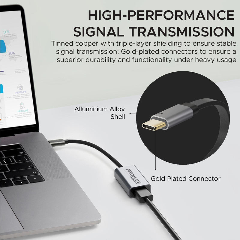 PROMATE USB-C to HDMI Adapter. Supports up to 4K@30Hz. - Office Connect