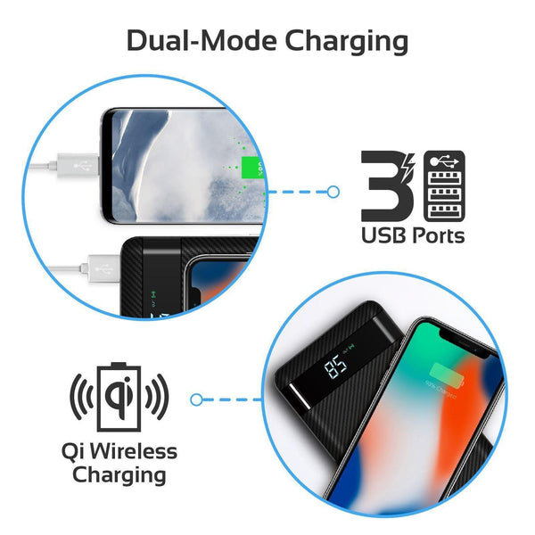 PROMATE 20000mAh Wireless Charging Power bank with - Office Connect