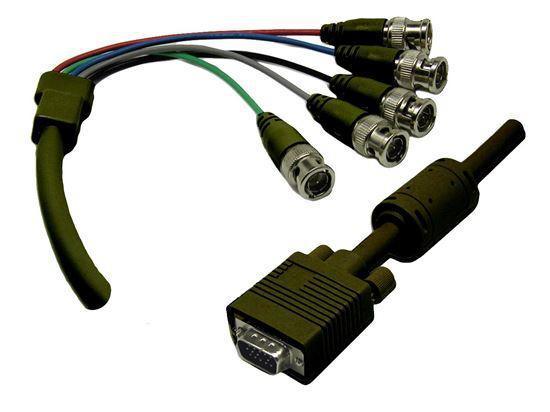 DYNAMIX 2m VGA to BNC Cable with Ferrite Core. HD - Office Connect