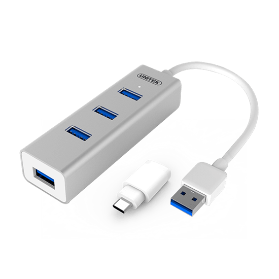 UNITEK Universal USB 4-Port Hub. Stylish & Elegant - Office Connect