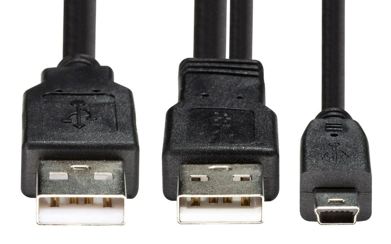 DYNAMIX 1m USB 2.0 Dual-A to Mini-B Cable. Provides - Office Connect