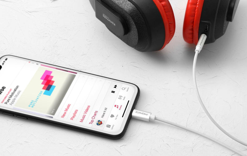PROMATE 1m Apple MFi Certified Lightning To 3.5mm Stereo Audio - Office Connect 2018