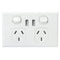 TRADESAVE Double 10A Horizontal Powerpoint with Twin - Office Connect