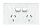 TRADESAVE Slim 10A Double Power Point. Removable Cover. - Office Connect