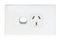 TRADESAVE Single 10A Horizontal Power Point. Removable - Office Connect