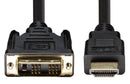 DYNAMIX 2m HDMI Male to DVI-D Male (18+1) Cable. Single - Office Connect