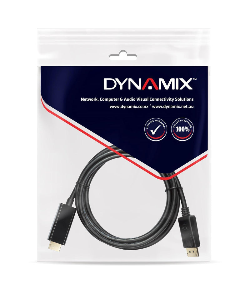 DYNAMIX 2m DisplayPort Source to HDMI Monitor v1.4 - Office Connect