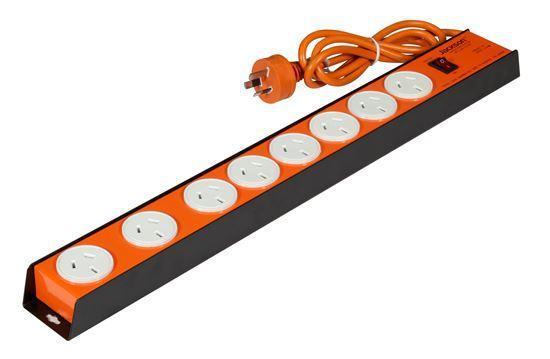 JACKSON 8 Outlet Powerboard with Heavy Duty Metal - Office Connect
