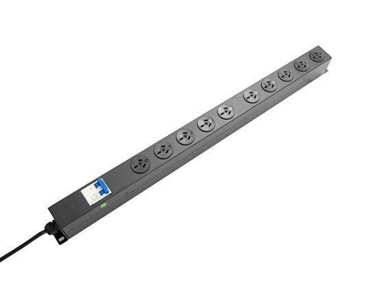 DYNAMIX 10 Outlet Vertical Power Rail (10A) with 6kA - Office Connect