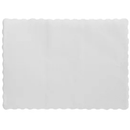 Parego White Tray Mat, Scalloped Edge