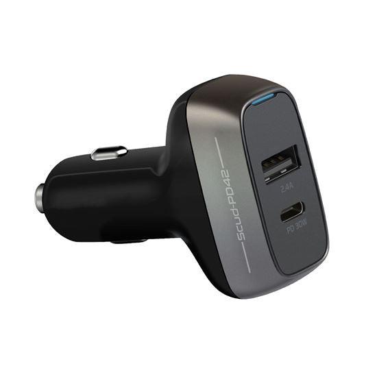PROMATE 42W Car Charger with Power Delivery USB-C - Office Connect