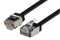 DYNAMIX 0.75m Cat6A S/FTP Black Slimline Shielded - Office Connect
