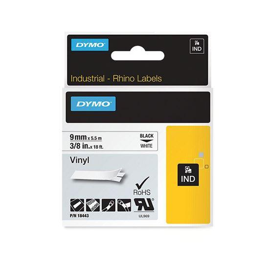 DYMO Genuine Rhino Industrial Vinyl Labels 9mm x 5.5m. - Office Connect
