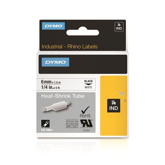 DYMO Genuine Rhino Industrial Labels- Heat Shrink Tube 6mm Black - Office Connect 2018