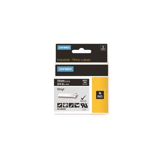 DYMO Genuine Rhino Industrial Labels-Vinyl 19mm Black - Office Connect