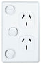 TRADESAVE Double 10A Vertical Power Point with Extra - Office Connect