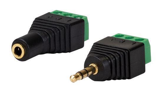 DYNAMIX 3.5mm Stereo to Wired Adapter, PAIR (Male - Office Connect