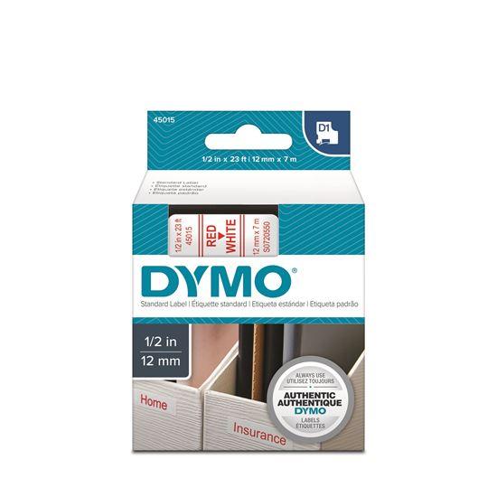 DYMO Genuine D1 Label Cassette Tape 12mm x 7M, Red - Office Connect