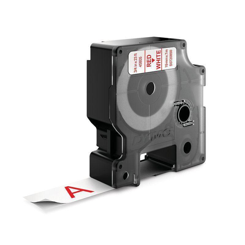 DYMO Genuine D1 Label Cassette Tape 19mm x 7M, Red - Office Connect