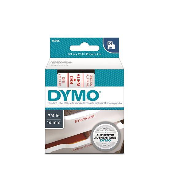 DYMO Genuine D1 Label Cassette Tape 19mm x 7M, Red - Office Connect