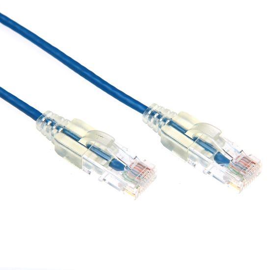 DYNAMIX 3m Cat6A 10G Blue Slimline Component Level - Office Connect