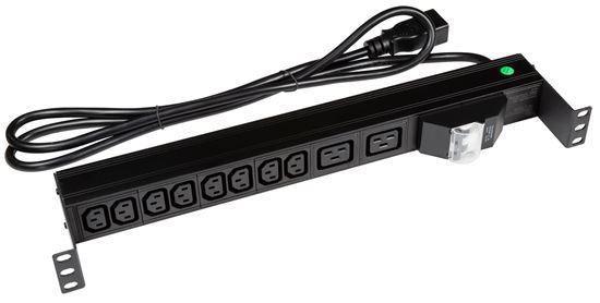 DYNAMIX 10 Outlet Horizontal Power Rail (8x 10A IEC - Office Connect