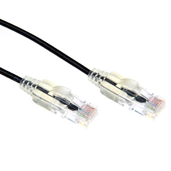 DYNAMIX 3m Cat6A 10G Black Slimline Component Level - Office Connect