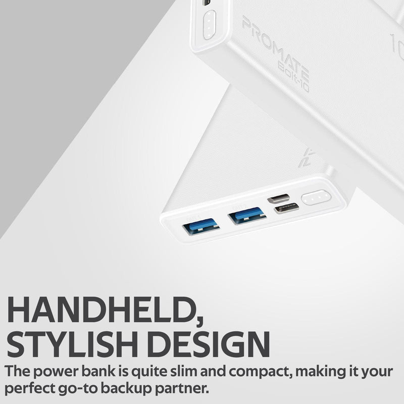 PROMATE 10000mAh Smart Charging Power Bank With Dual USB Output. - Office Connect 2018