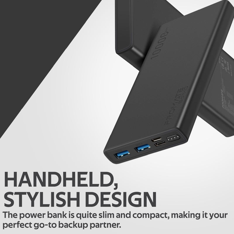 PROMATE 10000mAh Smart Charging Power Bank With Dual USB Output. - Office Connect 2018