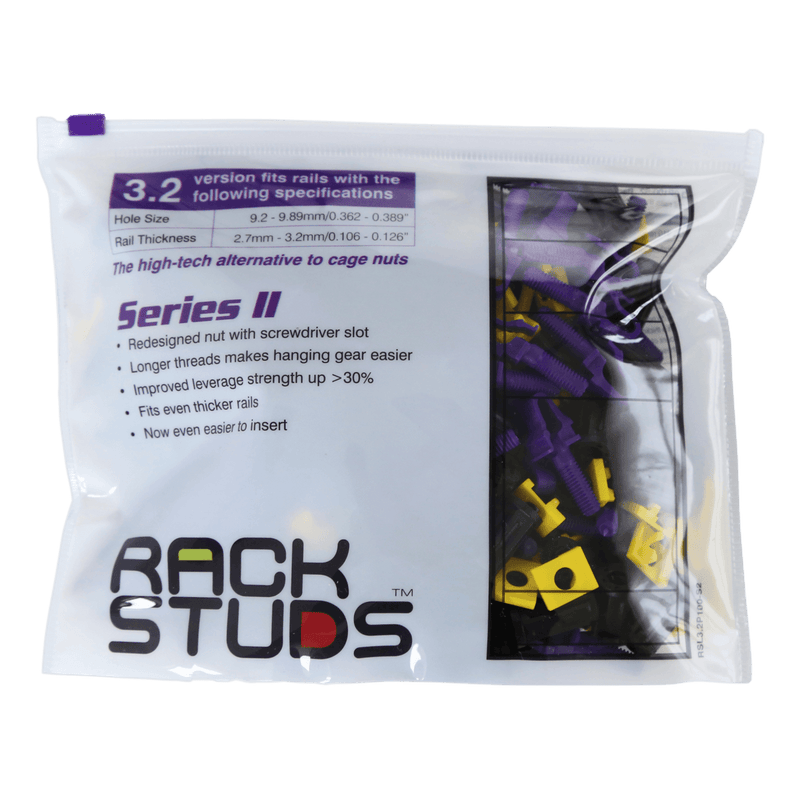 RACKSTUDS Series II 100-pack Purple Smart Rack Mounting - Office Connect