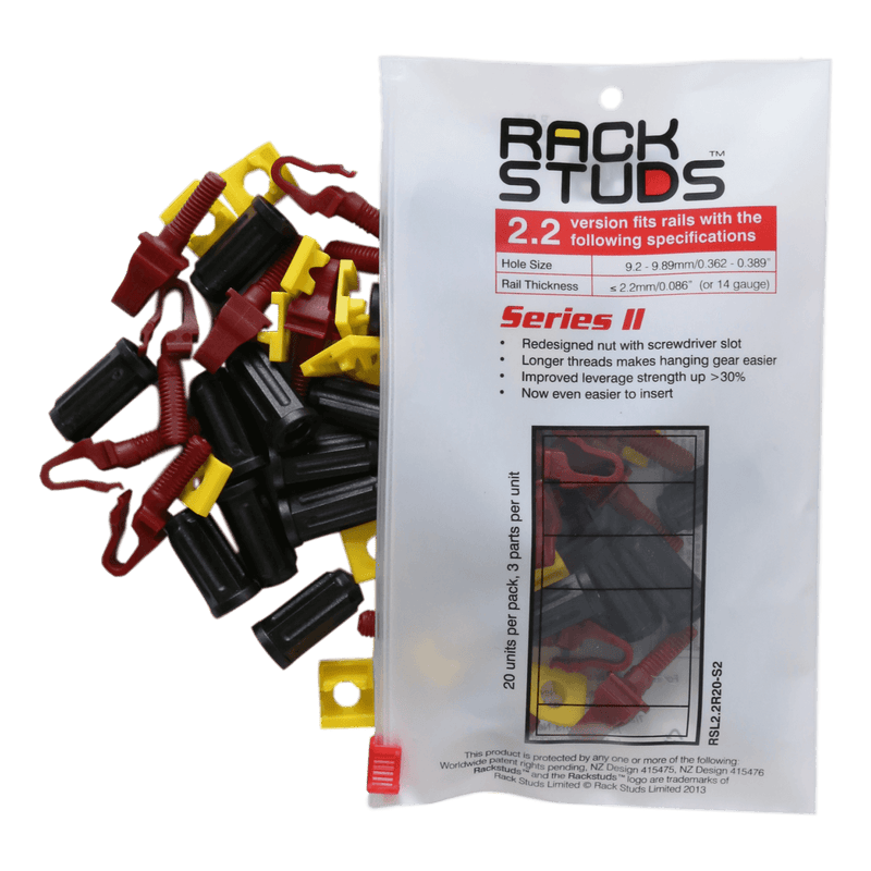 RACKSTUDS Series II 20-pack Maroon Smart Rack Mounting - Office Connect