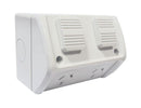 TRADESAVE Weatherproof Double IP53 Outlet. Grey Heavy - Office Connect