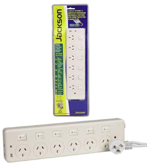 JACKSON 6-Way Individually Switched Protected Power - Office Connect