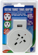JACKSON Travel Adaptor with 1x USB Charging Port and - Office Connect