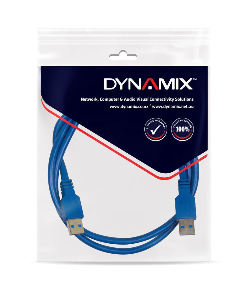 DYNAMIX 1m USB 3.0 Type-A Male to Type-A Male Cable - Office Connect