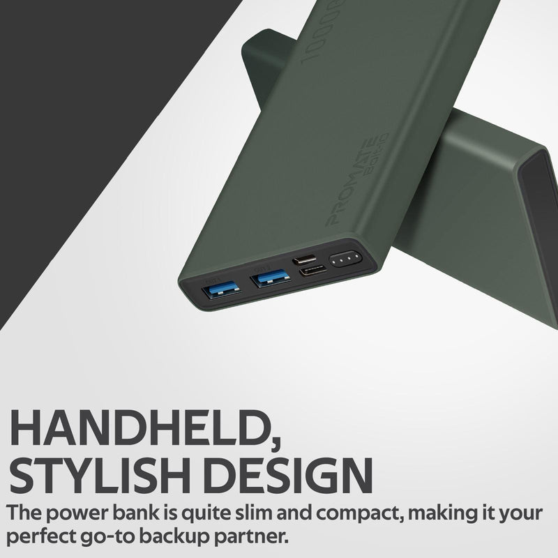 PROMATE 10000mAh Smart Charging Power Bank With Dual USB Output. - Office Connect 2018