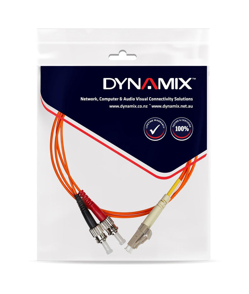 DYNAMIX 15M 62.5u LC/ST OM1 Fibre Lead (Duplex, Multimode) - Office Connect 2018