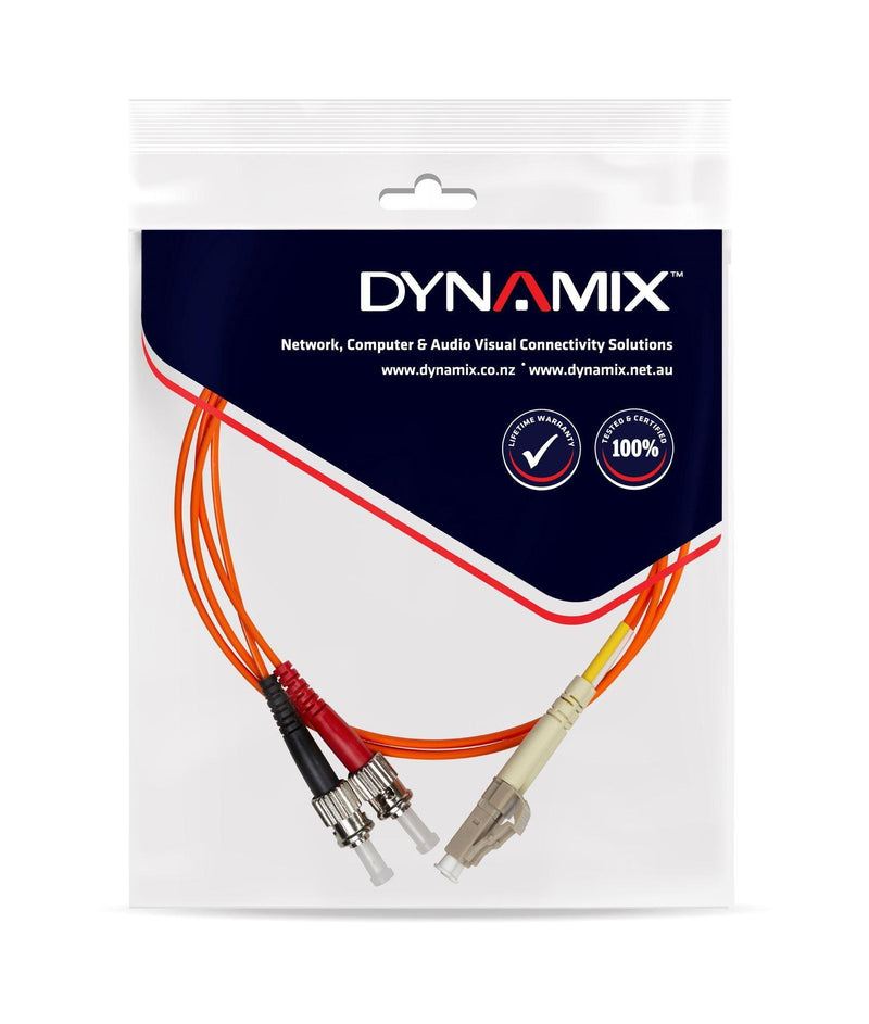 DYNAMIX 1M 62.5u LC/ST OM1 Fibre Lead (Duplex, Multimode) - Office Connect 2018