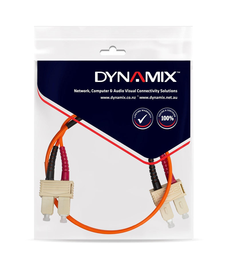 DYNAMIX 1M 62.5u SC/SC OM1 Fibre Lead (Duplex, Multimode) - Office Connect 2018