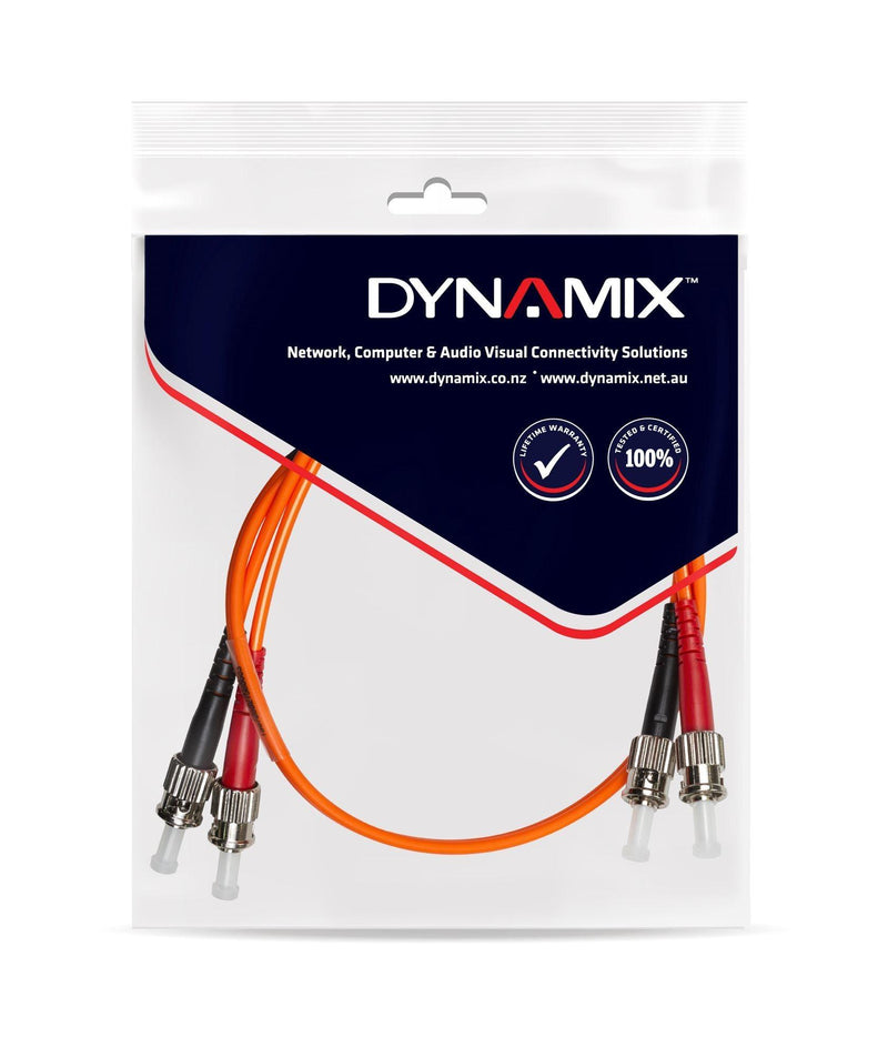 DYNAMIX 0.5M 62.5u ST/ST OM1 Fibre Lead (Duplex, Multimode) - Office Connect 2018