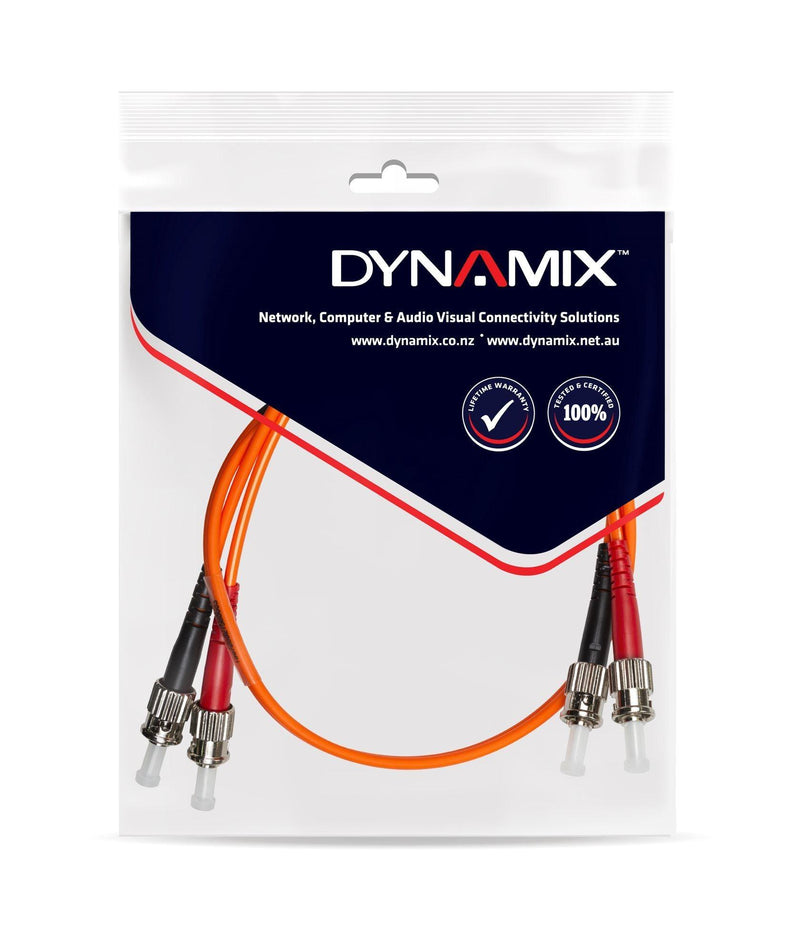 DYNAMIX 10M 62.5u ST/ST OM1 Fibre Lead (Duplex, Multimode) - Office Connect 2018