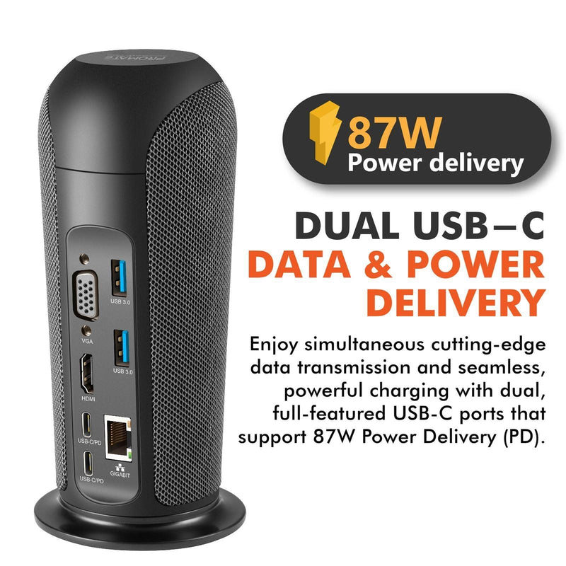 PROMATE 13-In-1 USB-C Multimedia Hub With 5W Speaker. Supports 4K - Office Connect 2018