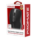 PROMATE Wireless Ergonomic Mouse. Includes Both USB-C & USB-A Nano - Office Connect