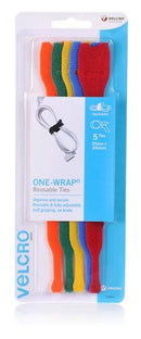 VELCRO Brand 25mm X 200mm ONE-WRAP Reusable Hook & Loop 5 Pack Cable - Office Connect