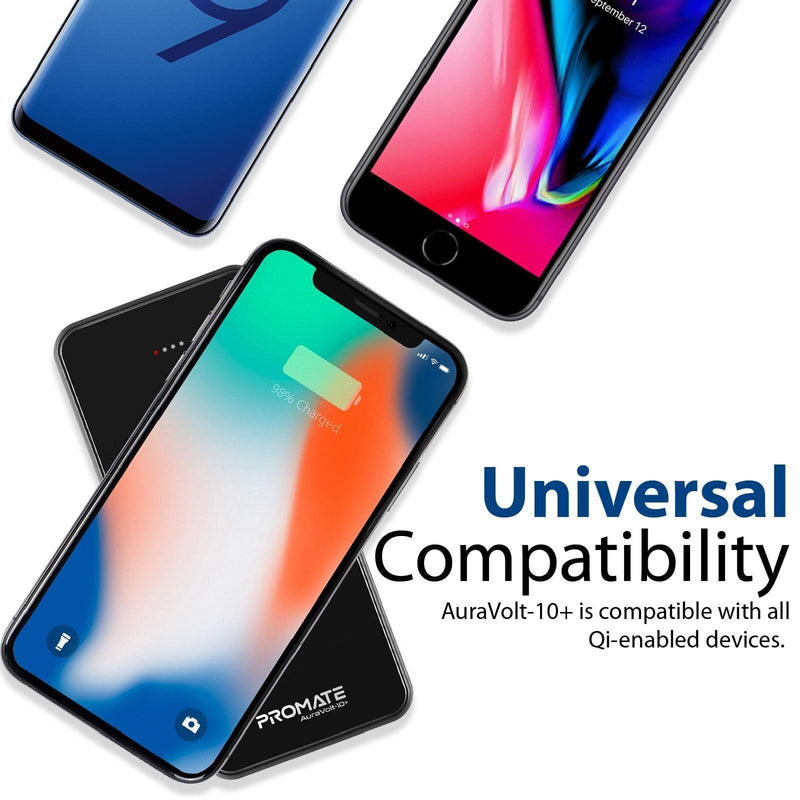 PROMATE 10000mAh Wireless Charging Qi Power Bank, 2 Ways USB-C Port, - Office Connect 2018